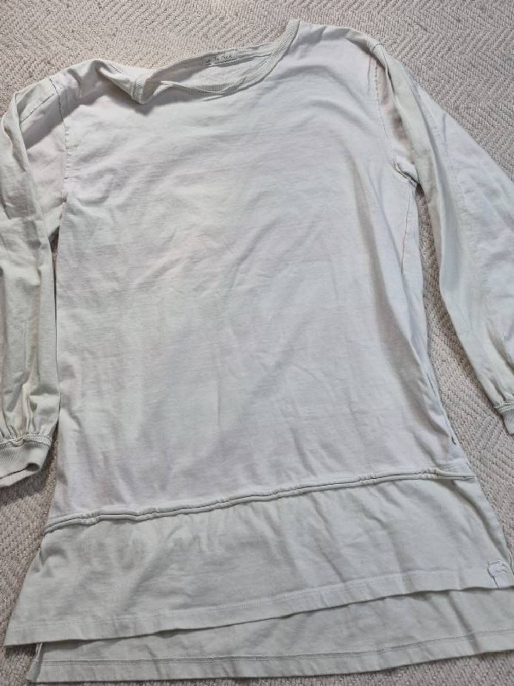 We The Free Cream Balloon Sleeve Long Sleeve Tunic - Picture 2 of 7